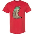 thumbnail image 3 of Inktastic Fourth of July Sloth Lady Liberty T-Shirt, 3 of 5
