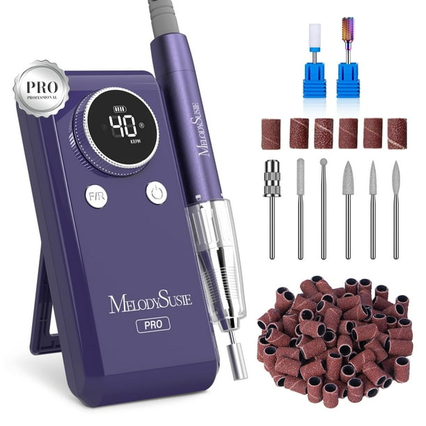 Kit de taladro de uñas MelodySusie Professional 2 en 1 40.000 RPM