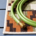 thumbnail image 3 of SAFAVIEH Veranda Dogon Geometric Indoor/Outdoor Area Rug, Green/Terracotta, 5'3" x 5'3" Square, 3 of 6