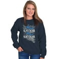 thumbnail image 4 of Soul Savior Jesus Christ Christian Women Crewneck Sweatshirt Brisco Brands S, 4 of 6