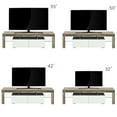 thumbnail image 3 of TV Stand up to 55 Inch, SEGMART TV Console Cabinet with LED Lights, High Gloss TV Console Table with 2 Drawers, Home Media Entertainment Center for Living Room, Gray Walnut+White, LLL2573, 3 of 10