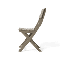 thumbnail image 6 of Tcbosik Outdoor Folding Chairs Set of 2, Wood Dining Chair, Armless Chair for Porch, Deck, Backyard, Poolside, Grey, 6 of 9