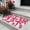 Red, variant on Black Bow Bathroom Rug 16" x 24" Scalloped Bow Bath Mat Non Slip Coquette Rug Cute Aesthetic Carpet Preppy Room Decor Microfiber Absorbent Bathroom Mat for Valentines Bathtub Shower Bedroom