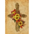 thumbnail image 2 of America Forever Fall Cross Garden Flag 12.5 x 18 inch Sunflower Wreath Double Sided Religious Cross Fall for Jesus Autumn Thanksgiving Holiday Farmhouse Seasonal Yard Outdoor Decoration, 2 of 5