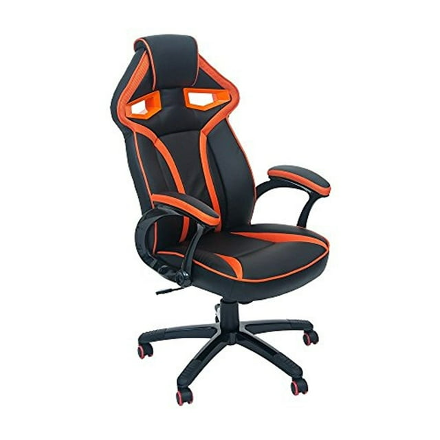 Nouvelle Chaise de Bureau Pivotante Style APOLLO Gaming Série ViscoLogic (Orange Noir)