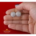 thumbnail image 3 of King of Bling's 10K Real Yellow Gold Real Diamond 1.25CT Men's/Women's Stud Round Earring, 3 of 12