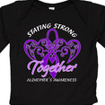 thumbnail image 4 of Inktastic Staying Strong Together Alzheimer's Awareness Purple Ribbon Boys or Girls Long Sleeve Baby Bodysuit, 4 of 5