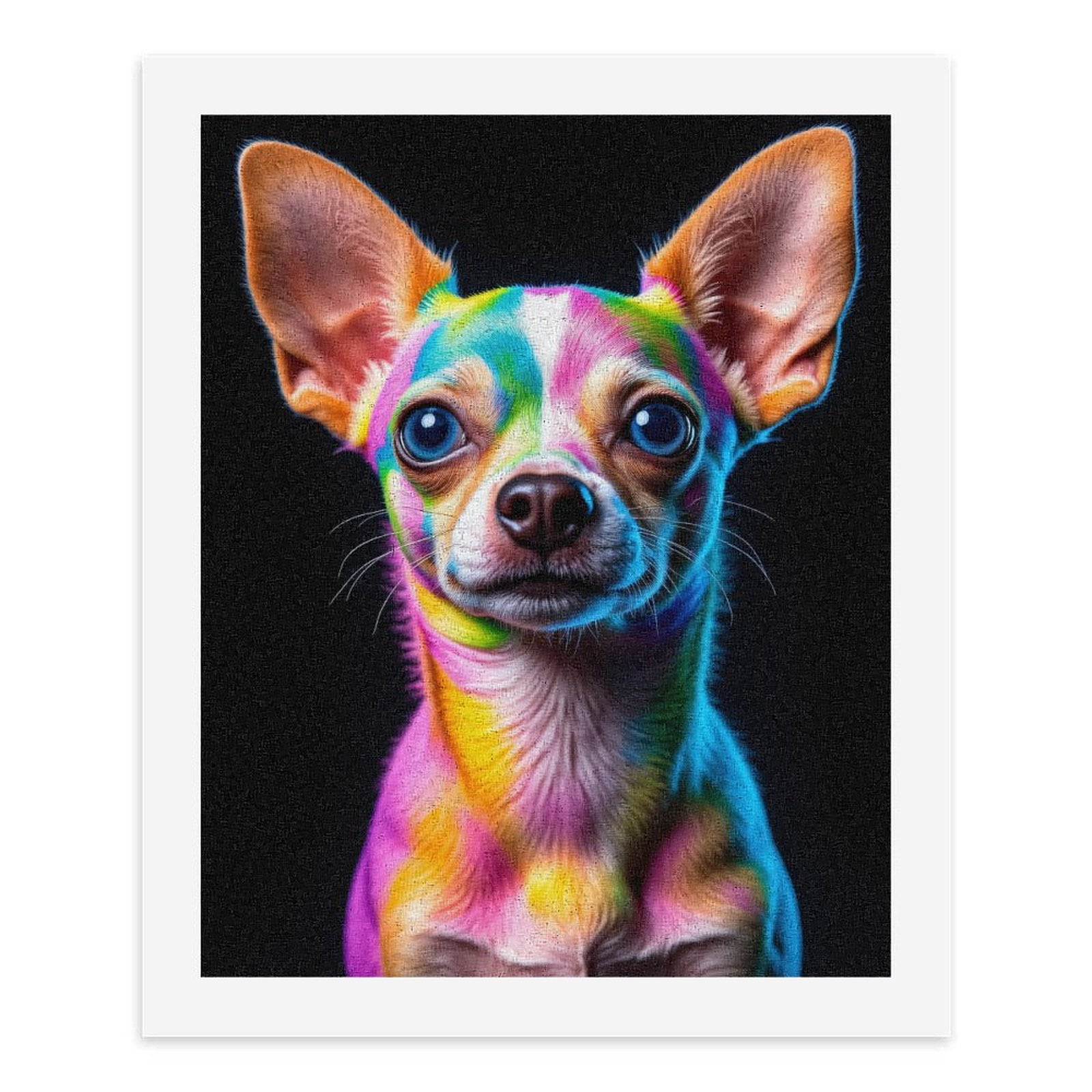 Paint By Numbers Kit for Adults Beginner - DIY Colorful Chihuahua Portrait Art Canvas Painting Kits for Adults, Frameless Paint By Number for Adults for Home Wall Decor 16x20 Inch