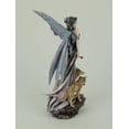 thumbnail image 2 of Blue Fairy In Long Dress Walking with Twin Wolves Statue, 2 of 3
