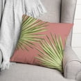 thumbnail image 3 of Creative Products Palm Leaves Pink 16 x 16 Indoor / Outdoor Pillow, 3 of 3