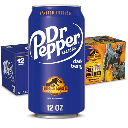 Dr Pepper Dark Berry Soda Pop, 12 fl oz, 12 Pack Cans
