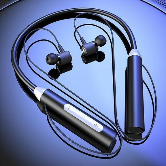 Qonioi Hanging Neck Bluetooth 5.0 Sports Earphones, Wireless Headset with 2000mAh Battery Three Sound Effects for Gym Running, Bluetooth Headphones with Type-C Charging