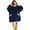 Blue, variant on Cozy Wearable Blanket with Oversized Hood - Sherpa Lined, Elastic Cuffs, for Indoor & Outdoor