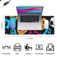 thumbnail image 5 of Long Mouse Pads for Desk,Halloween Colorful Spooky Elements Desk Mats on Top Of Desks, Desk Mouse Pad Extra Large with 3mm Non-Slip Base and Stitched Edge for Gaming,Office,Work,Home 31.5"x11.8", 5 of 6
