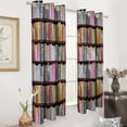 thumbnail image 3 of Bookworm Antique Book Library Blackout Curtains Window Drapes Room Darkening Thermal Insulated Grommets Blackout Curtains, for Living, Dining, Bedroom,2 Panels, 3 of 6