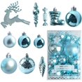thumbnail image 1 of 30 bolas navideñas de plástico, bolas navideñas, bolas decorativas para árboles de Navidad, bolas para árboles de Navidad, bolas para árboles de Navidad, azul, 1 of 4