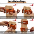thumbnail image 5 of Cabinet Clamps, Cabinet Installation Clamps Easy to Operate Cabinetry Clamps Cabinet Face Frame Clamps Adjustable Cabinet Tools with Two Side Screws and Alignment Plate, 2 Packs, Orange, 5 of 6