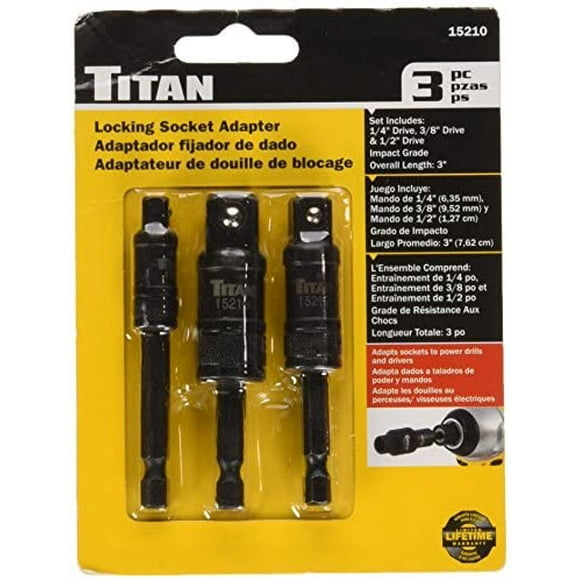 Titan 15210 3-Inch Locking Socket Adaptor Set-3 Piece