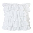 thumbnail image 2 of HiEnd Accents  White 18-inch Tiered Ruffled Eyelet Throw Pillow, 2 of 2