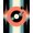 Black Teal Coral Cream, Pattern 10, variant on ODIKA Vinyl Record Minimalist Retro Music Disc Concentric Groove Rings for Home Office, Gaming Room, Under Desk, Non-Slip Chair-Friendly