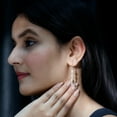 thumbnail image 4 of Rosec Jewels Lab Diamond Dangling Earrings - Ef-Vs Quality Certified Diamond Earrings with Fish Hook - Ready to Gift, 10K Yellow Gold, 4 of 8