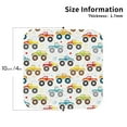 thumbnail image 2 of Pofeuu Cartoon Monster Trucks Print Coasters for Drinks, 4Pack PU Leather Coasters, Bar Drink Coasters for Tabletop Protection, Furniture from Damage-Square, 2 of 6