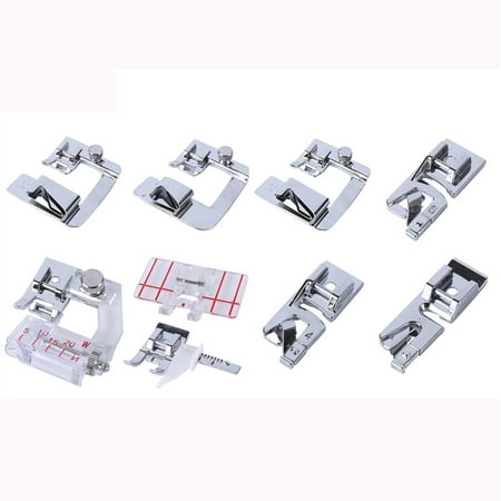 Ularma Big Threads for Mini Kits 9PC Rolled Hem Pressure Foot Sewing Machine For Low Shank Adapter
