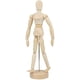 thumbnail image 1 of Muñeca articulada de madera, muñeca articulada de 20 cm, maniquíes de madera, muñeca modelo móvil, maniquí de madera para dibujar, pintar, arte, figura modelo (masculina y femenina) brillar Electrónica, 1 of 2