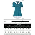 thumbnail image 5 of Yesfashion Women's Long Sleeve Contrast Collared Shirts Patchwork Work Blouse Tunics Tops, 5 of 5