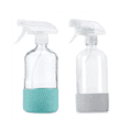 thumbnail image 2 of Clear Glass Spray Bottles with Silicone Sleeve, Refillable Empty Bottle for Cleaning Solutions, Water Sprayer, 2 of 5
