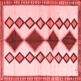 thumbnail image 1 of Ahgly Company Indoor Square Southwestern Red Country Area Rugs, 4' Square, 1 of 4