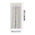 thumbnail image 3 of Floral Lace Sheer Tie Up Curtain 31.5W x 39.37L Inch Adjustable Rod Pocket Light Filtering Curtain for Kitchen Farmhouse, 3 of 6