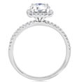 thumbnail image 3 of Silvago Jewel Round Cut 1.3 Ct Lab Created Diamond Wedding Ring - Stamped 14K White Gold Plated Diamond Ring - Anniversary Rings - Simple Halo Diamond Women's Ring, 3 of 3