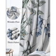 thumbnail image 3 of Blue Beige Floral Blackout Curtains for Bedroom Living Room Darkening Curtains 84 Inch Length 2 Panels Set Farmhouse Botanical Window Curtain Thermal Insulated Window Treatment Grommet Drapes 52"x84", 3 of 9