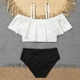 thumbnail image 5 of JUMESG Swimsuit for Girls 2 Piece Girls Swimsuit Two Piece Ruffle Bathing Suit Girls Flower Swimwear,7-8 Years White, 5 of 8
