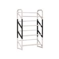 thumbnail image 1 of 4-Tier Metal Shoe Rack, Bedroom Closet Organizer, Sturdy Steel Shelves, Modern Minimalist Design, For Home Entryway, High-Capacity Storage, Space-Saving Furniture, Rust-Resistant Material $BS$3, 1 of 8
