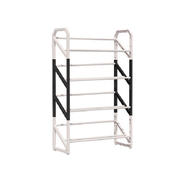 4-Tier Metal Shoe Rack, Bedroom Closet Organizer, Sturdy Steel Shelves, Modern Minimalist Design, For Home Entryway, High-Capacity Storage, Space-Saving Furniture, Rust-Resistant Material $BS$3