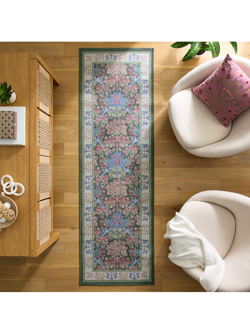 table runner 「道長鳳凰」　帯リメイク 　長長尺270㎝　佐賀錦正絹 Better Homes & Gardens Green Hannah Flowing Floral 30