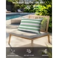 thumbnail image 4 of Pack of 4 Outdoor Lumbar Pillow Covers 12x20 Inch, Green Grey Stripe Waterproof Throw Pillow Covers Set, Farmhouse Modern Art Striped Indoor&Outdoor Decorative Cushion Cases for Patio Porch Car, 4 of 7