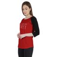 thumbnail image 4 of Inkmeso Women Raglan Full Sleeves Tshirt&nbsp;Advice&nbsp;Quote Dreaming Is Free Graphic Jersey Top, 4 of 9