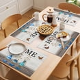 thumbnail image 5 of Farmhouse Daisy Placemats Set of 8 Blue Bottle Flower Vintage Butterfly Place Mats Indoor Wipeable Table Mats Washable Cloth Dining Table Placemats for Kitchen Holiday Party Home Decor 13x19 Inch, 5 of 9