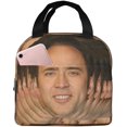 thumbnail image 1 of Nicolas Cage Sac à Lunch Isolé avec Compartiments Sac Fourre-Tout Réutilisable Imperméable pour Travail Randonnée Voyage Taille Unique, 1 of 8