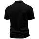thumbnail image 4 of Blusa y camisa de manga corta con cuello vuelto para hombre, blusa de verano informal de color liso de manga corta, blusa de moda para hombre, blusa de poliéster., 4 of 4