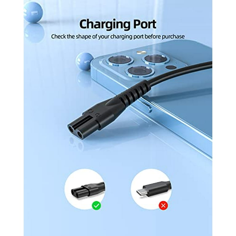 USB Charger Cord Cable Fit for MANSCAPED Lawn Mower 3.0 2.0 Electric Trimmer Shaver Razor
