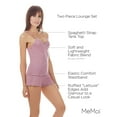 thumbnail image 3 of MeMoi Women's Ruffled Lettuce Edge Rib Tank Top and Short Set - Womens - Female, 3 of 7