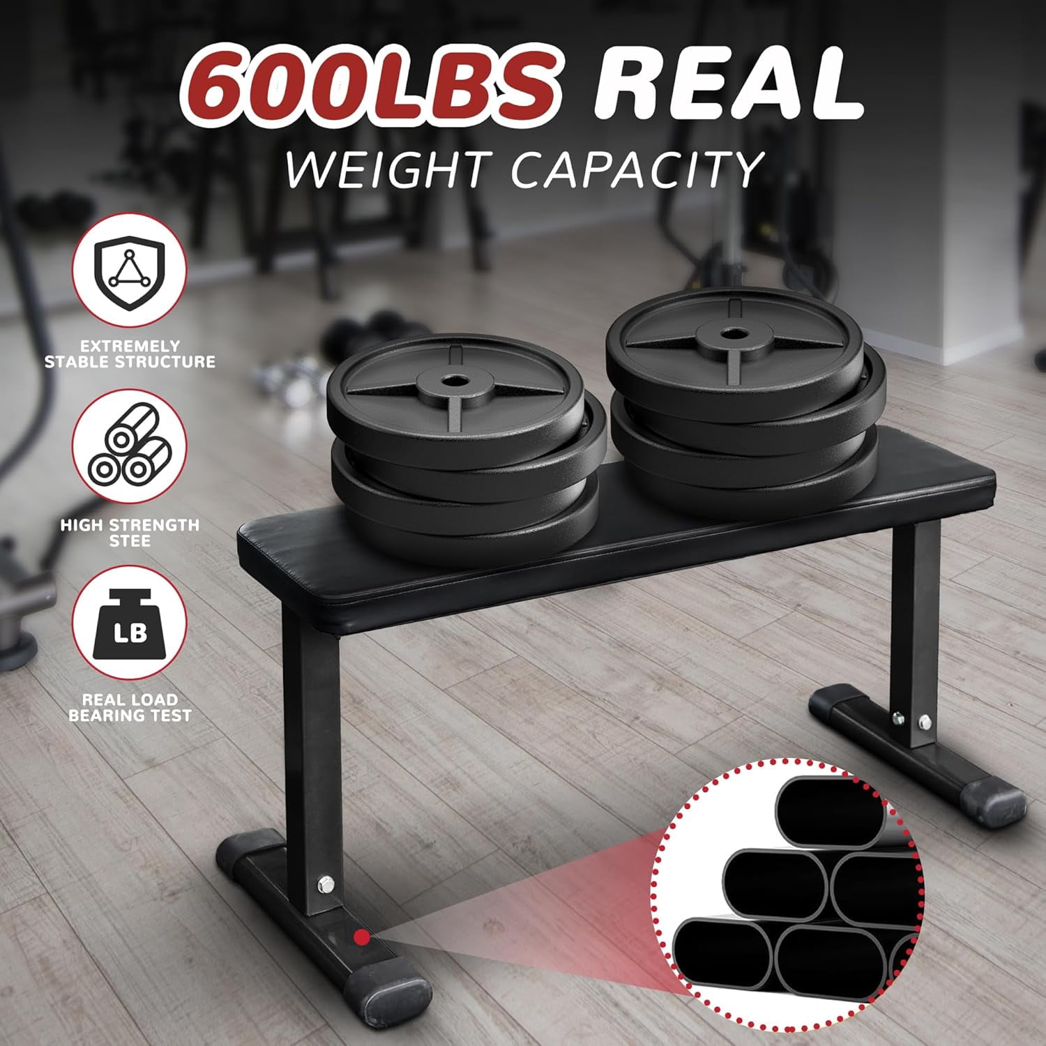 Flat Weight  Heavy Duty Workout Station for Home Gym Strength Training