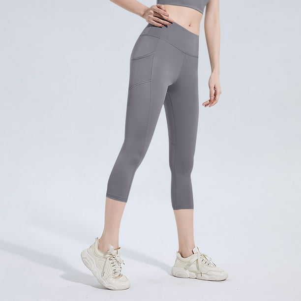 Pantalones deportivos casuales de cintura alta para mujer, con efecto lifting y medias de seda.