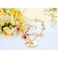 thumbnail image 2 of Matashi 24K Gold Plated Double Heart Ornament with Red Crystals – 1 Count, Tabletop Decoration, 2 of 4