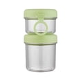 thumbnail image 1 of Salad Cup with Lid and Spoon 330 ml + 530 ml Double-Layer Portable Breakfast Container Green, 1 of 8