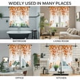 thumbnail image 3 of Orange Eucalyptus Leaves Swag Valances for Windows, Kitchen Window Curtains Over Sink, Spring Summer Botanical Window Treatment Curtains for Living Room/Bedroom Curtains 2 Panel Sets 36"x45", 3 of 8